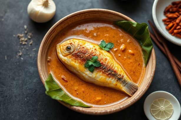 Delicious steamed fish curry in banana leaf, a flavorful tradition.