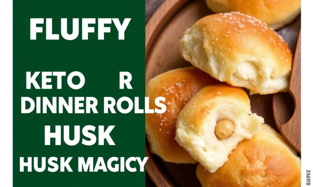 Fluffy Keto dinner rolls baked with psyllium husk magic.