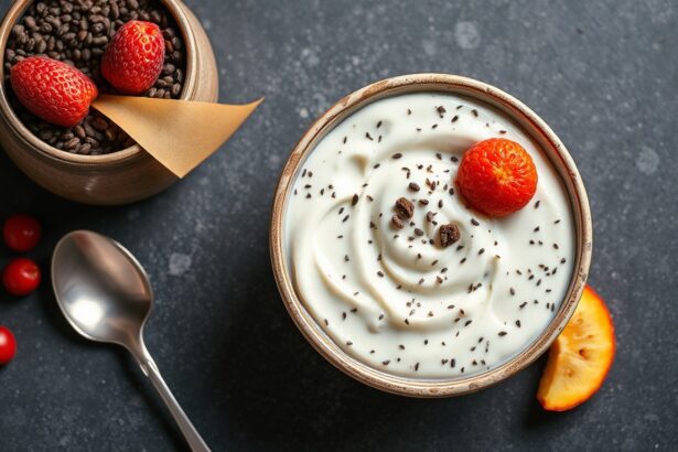 Power-packed cottage cheese and chia pudding breakfast bowl.