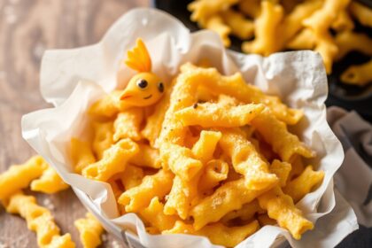 Crispy air fryer pasta chips in seven simple steps.