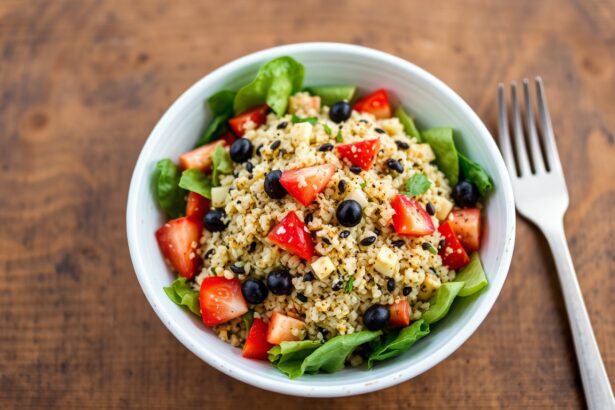 Healthy quinoa salad with 7 benefits for a nutritious meal.